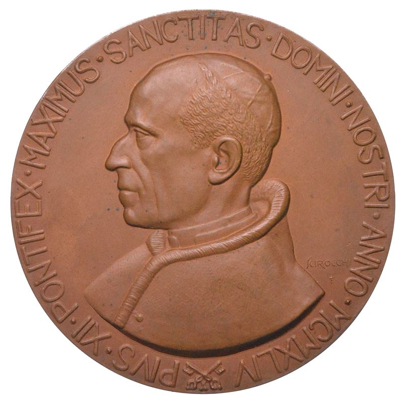 VATICANO. PIO XII, 1939-1958. Medaglia uniface in bronzo 1944.  - Asta Numismatica Light - Cambi Casa d'Aste