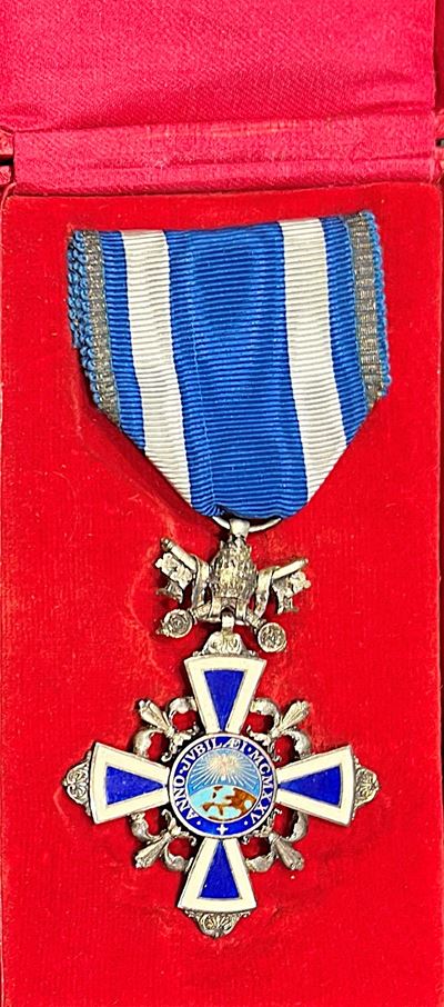Vaticano, Onorificenza in argento e smalti, 1925