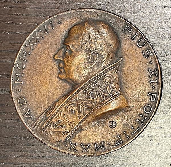 VATICANO. PIO XI, 1922-1939. Medaglia in bronzo 1926. Settimo centenario nascita San Francesco.