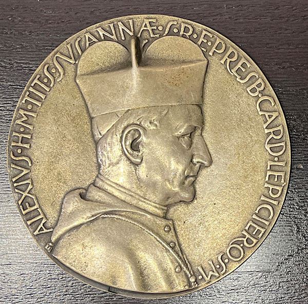 VATICANO. PIO XI, 1922-1939. Medaglia uniface in argento 1927. Nomina del Cardinale Lepicier.