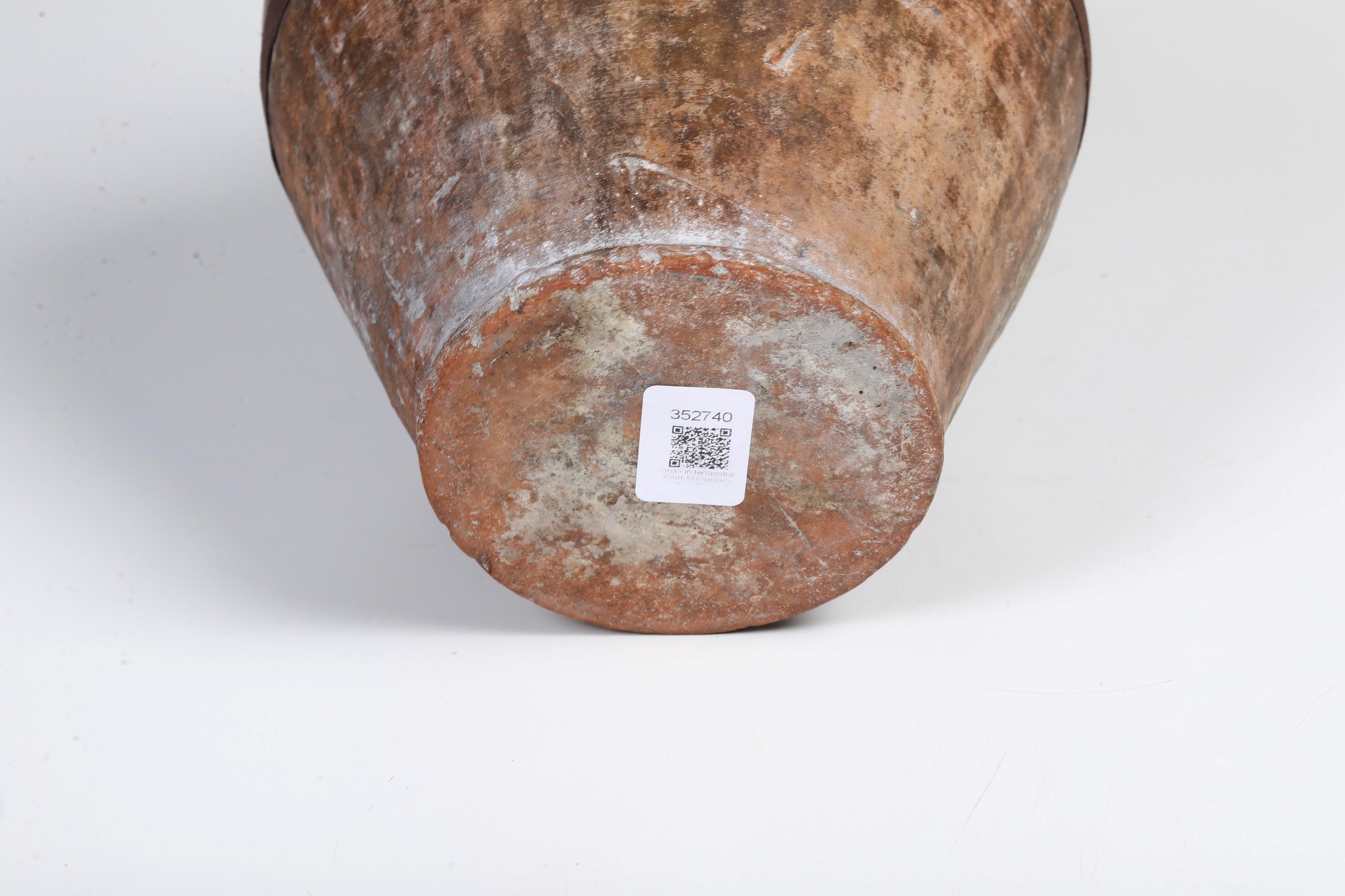 Orcio, Terracotta smaltata con rinforzo metallico, XIX secolo