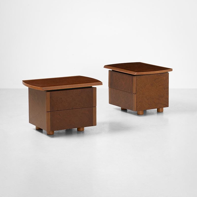 Afra e Tobia Scarpa : Due comodini della serie Artona  - Asta Design Lab - Cambi Casa d'Aste