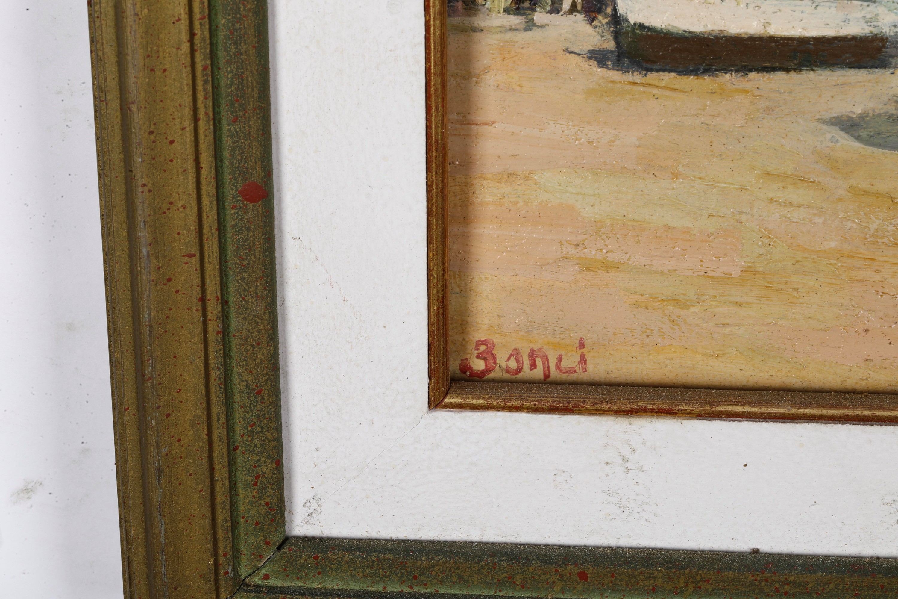 Scuola del XX secolo, Scorcio di Portofino / Boccadasse, olio su tela