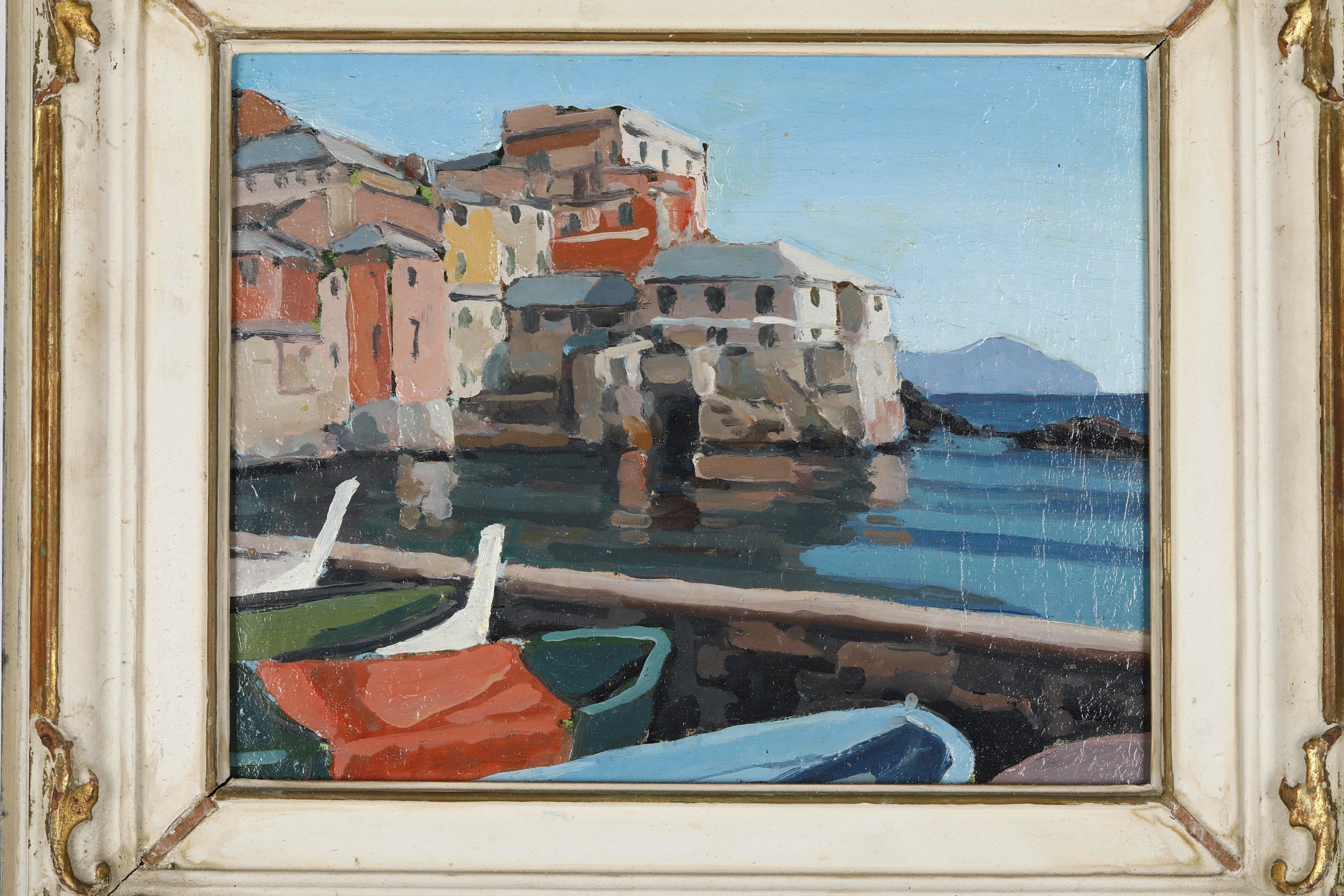 Scuola del XX secolo, Scorcio di Portofino / Boccadasse, olio su tela