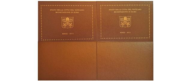 Vaticano 2011 - 2 divisionali Euro FdC.