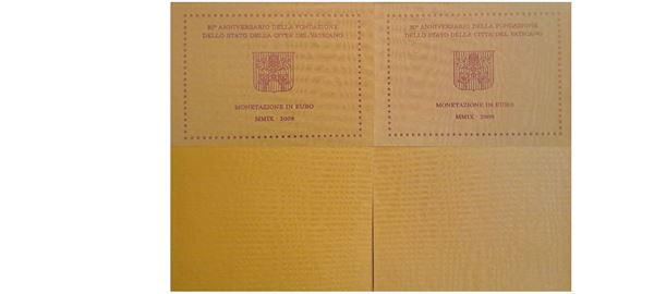 Vaticano 2009 - 2 divisionali Euro FdC.