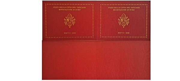 Vaticano 2008 - 2 divisionali Euro FdC.