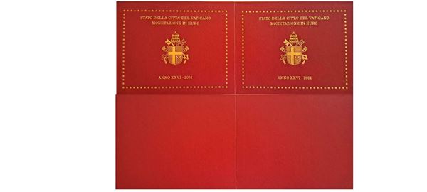 Vaticano 2004 - 2 divisionali Euro FdC.