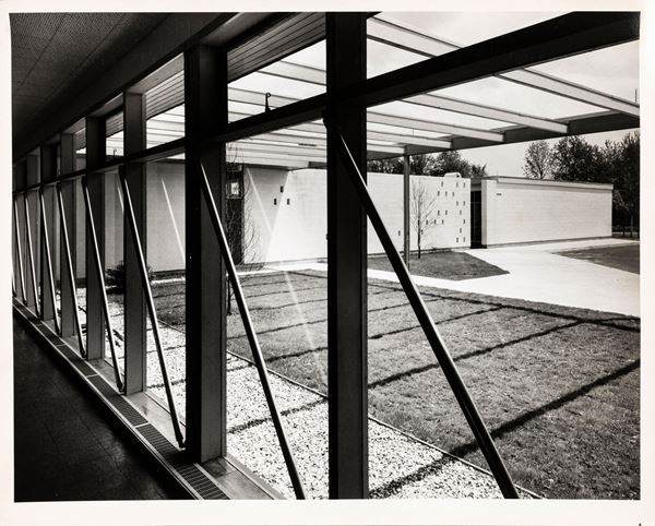 Ben Schnall - Elementary School, Bantam, Conn., View from Corridor of Administration Section