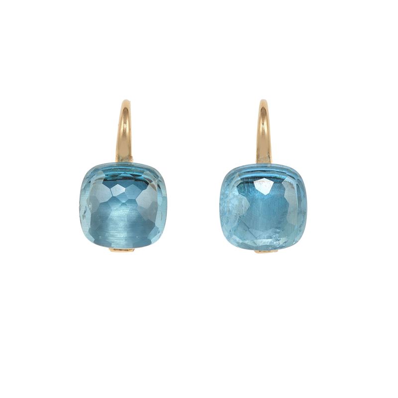 Pomellato. Orecchini “Nudo” con topazi azzurri  - Asta Gioielli - Cambi Casa d'Aste