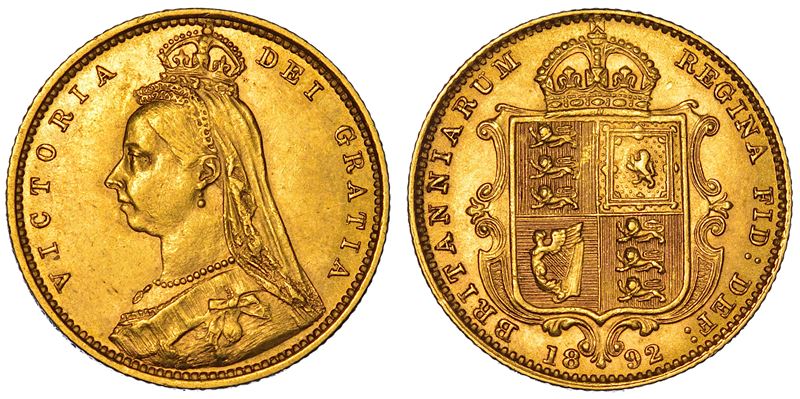 REGNO UNITO. VICTORIA, 1837-1901. Half Sovereign 1892.  - Asta Numismatica Light - Cambi Casa d'Aste