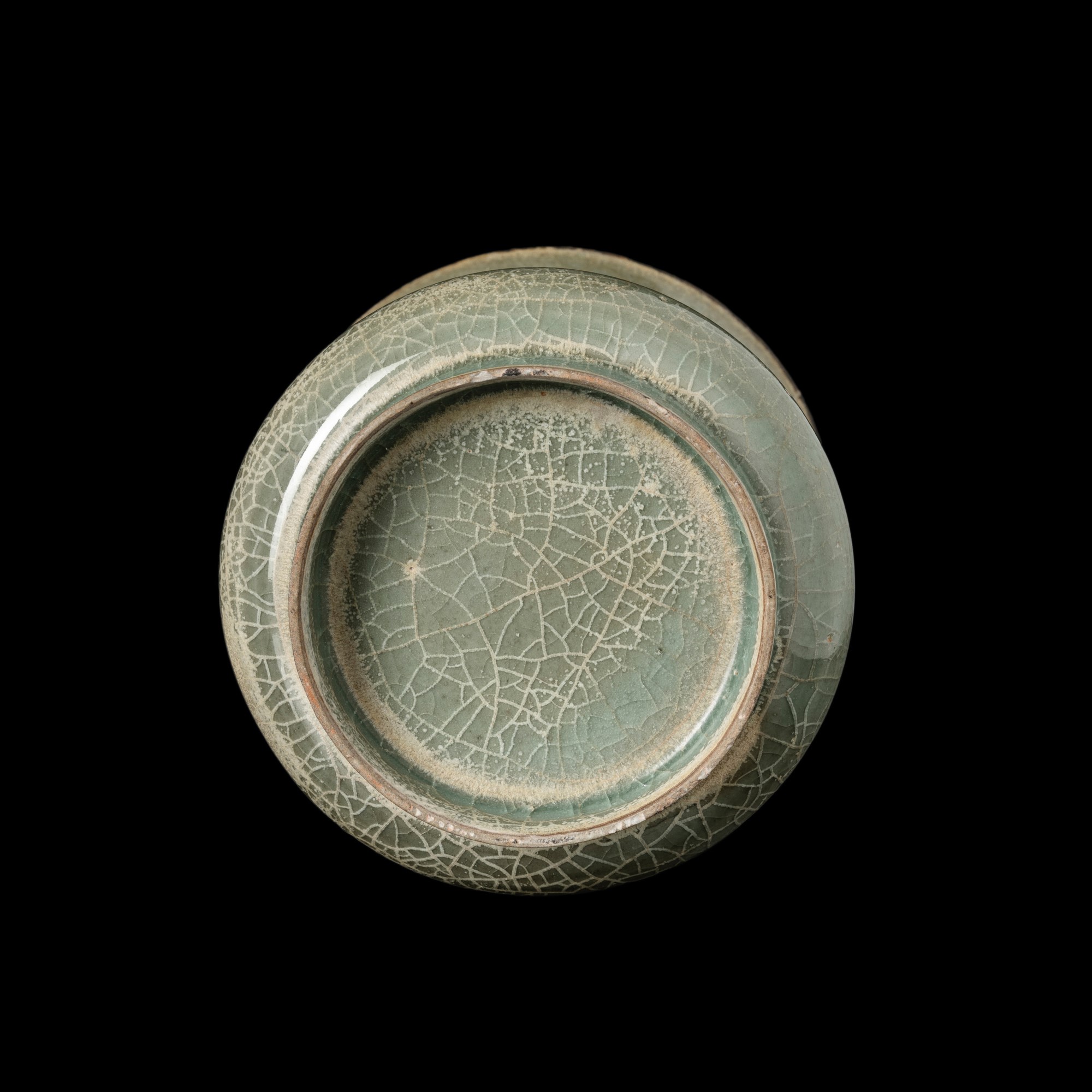 Vaso in porcellana craquelé celadon, Cina, XX secolo