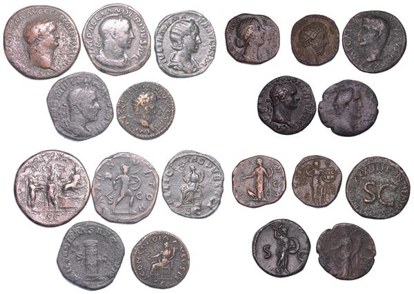 SHIPPING ONLY IN ITALY. IMPERO ROMANO. Lotto di dieci monete.