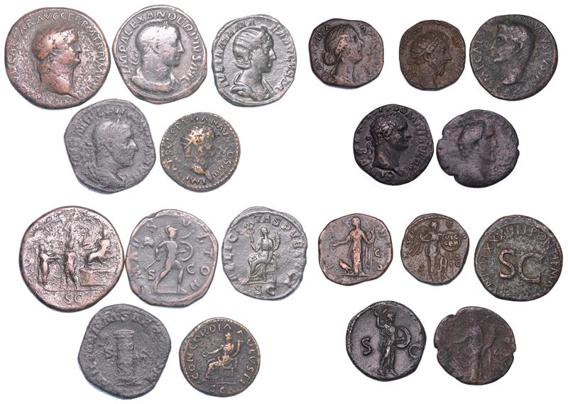 SHIPPING ONLY IN ITALY. IMPERO ROMANO. Lotto di dieci monete.  - Auction Light Numismatics - Cambi Casa d'Aste