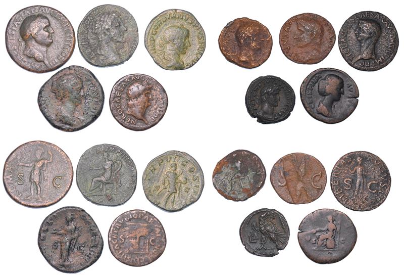 SHIPPING ONLY IN ITALY. IMPERO ROMANO. Lotto di dieci monete.  - Auction Light Numismatics - Cambi Casa d'Aste