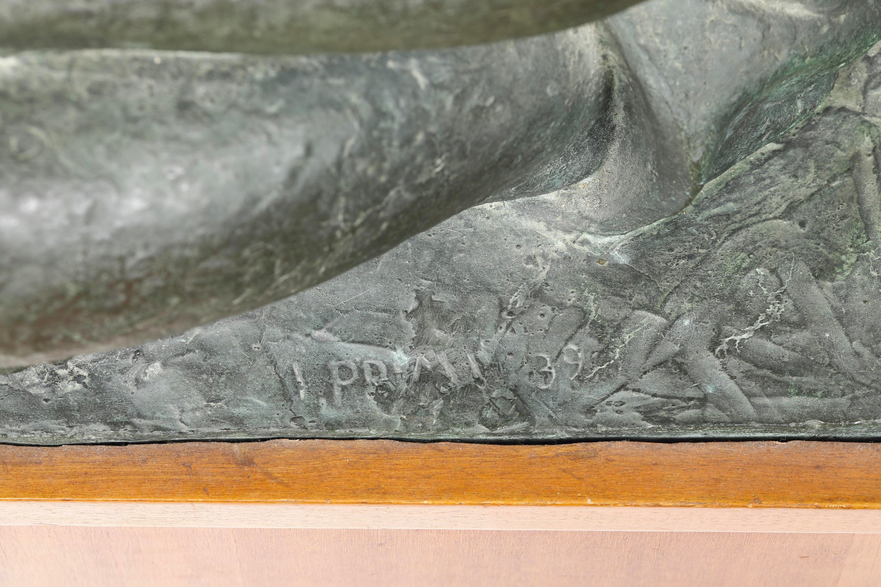 Italo Primi, Fanciullo seduto, bronzo fuso e patinato, Italia 1939