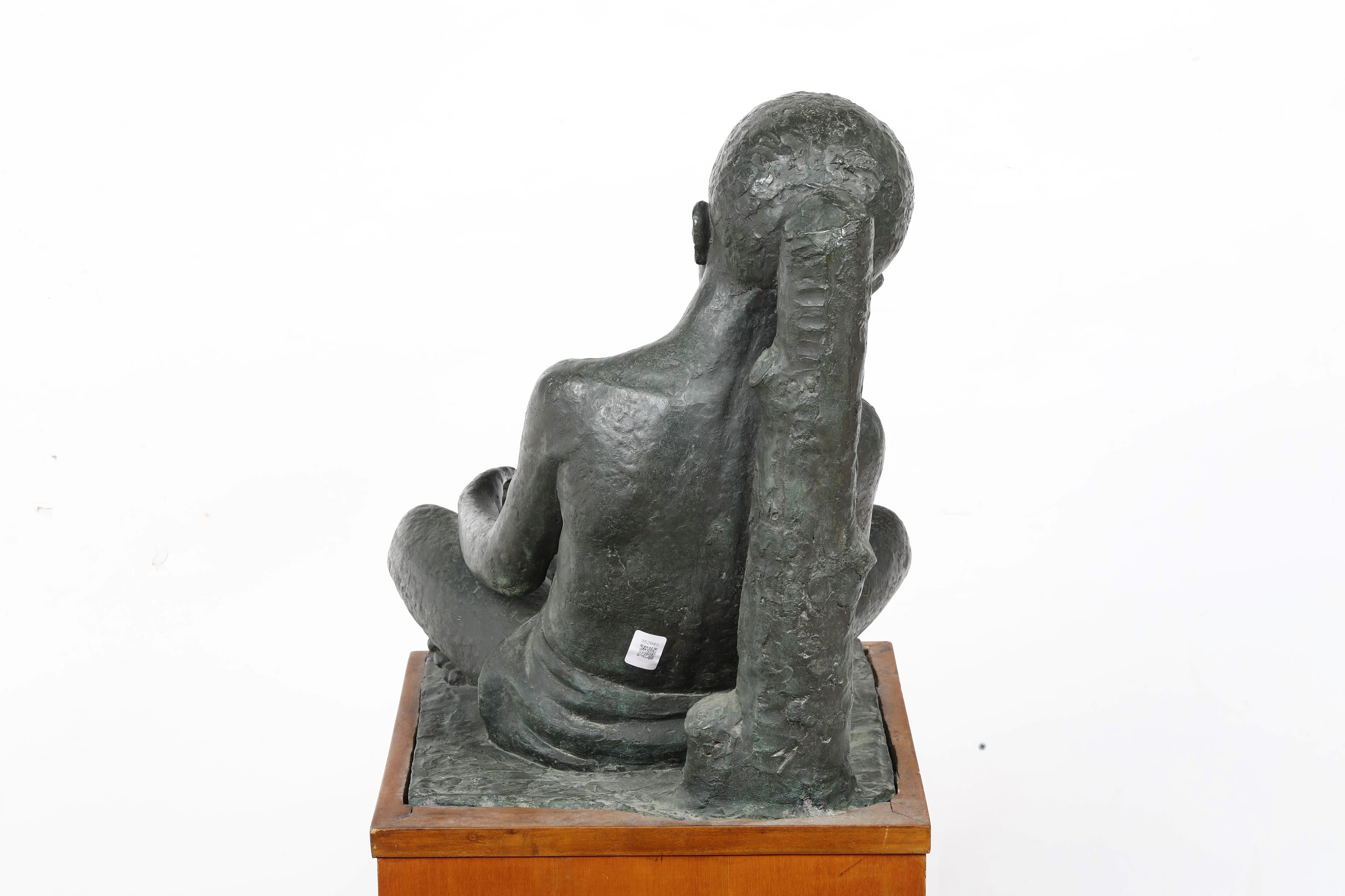 Italo Primi, Fanciullo seduto, bronzo fuso e patinato, Italia 1939