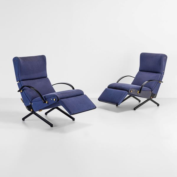 Osvaldo Borsani - Due poltrone reclinabili mod. P40