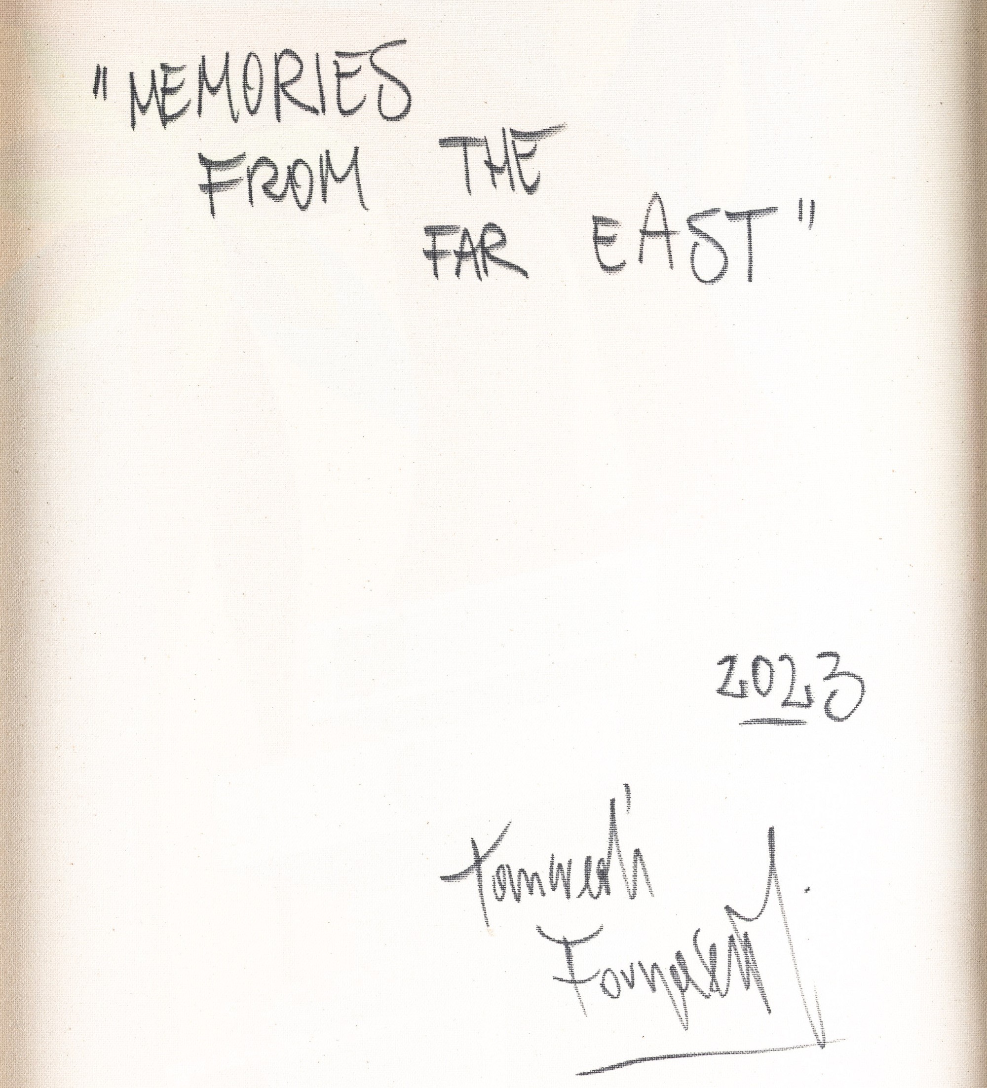 Tancredi Fornasetti - Memories from the far east, acrilico su tela