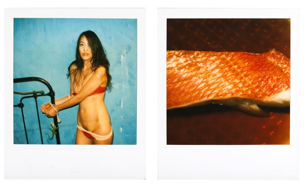lotto di due polaroid Senza titolo (bondage/salmone)