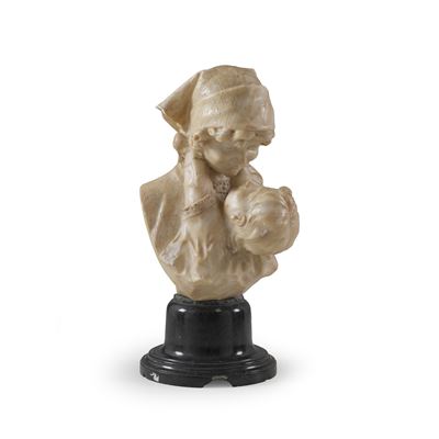Scultore italiano del XIX-XX secolo, Maternità in alabastro