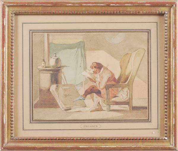 Decamps (?) Figura in lettura