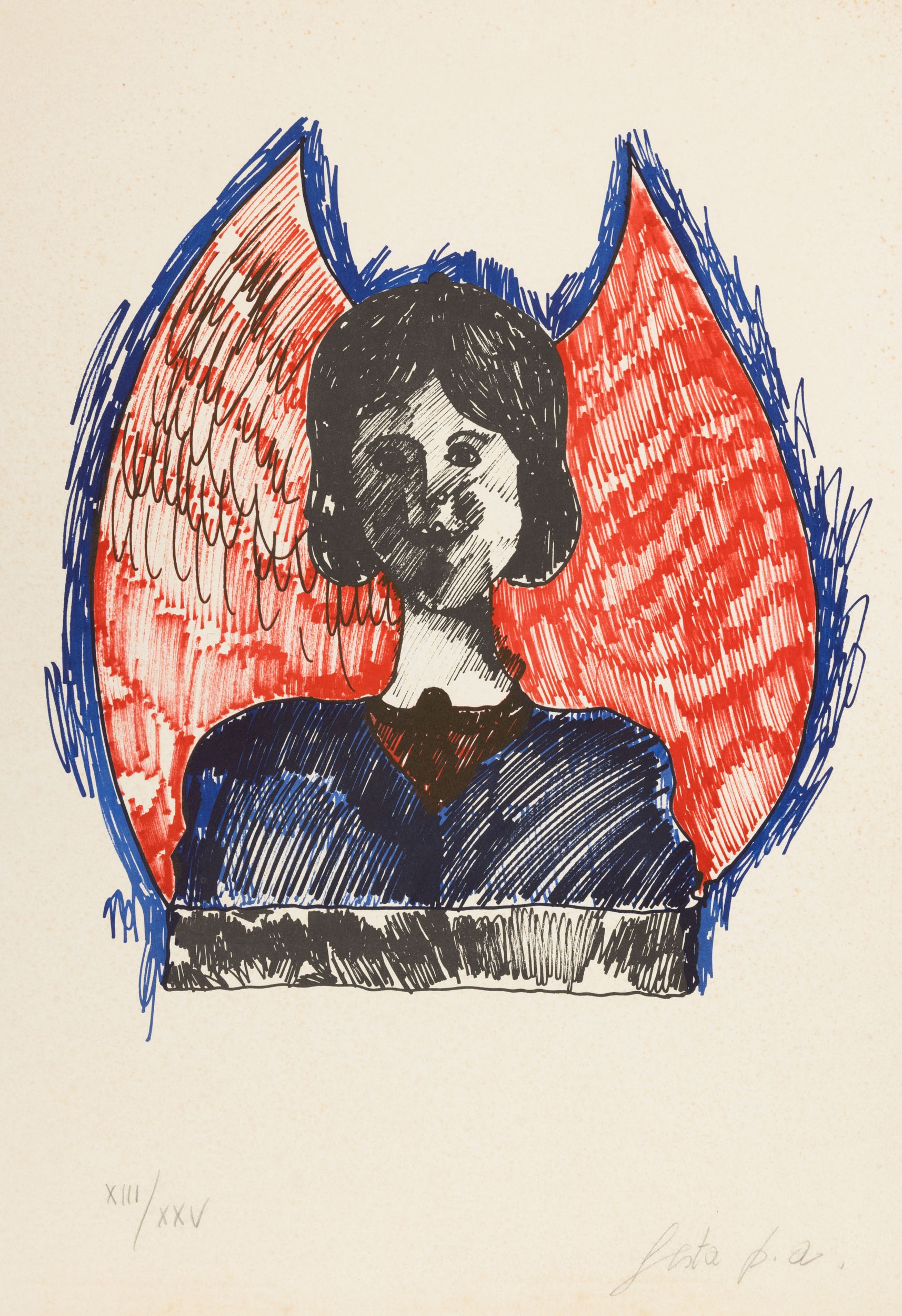 Tano Festa - Geraldine - Litografia, 1980