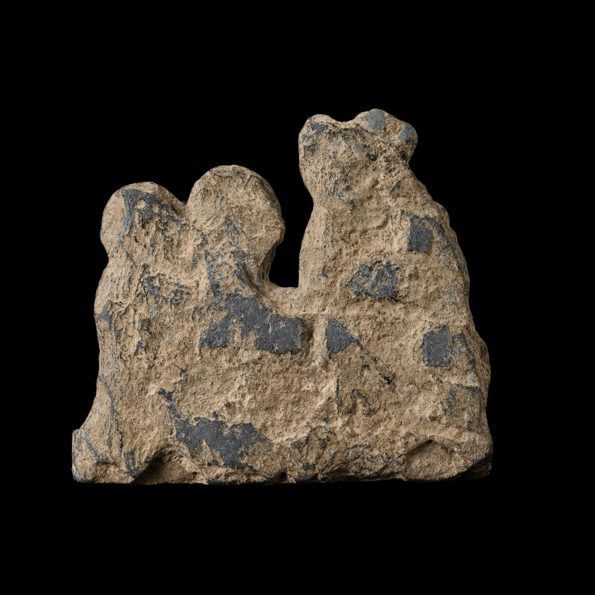 Gandhara, Figura di Buddha con due discepoli, scultura in scisto, V secolo