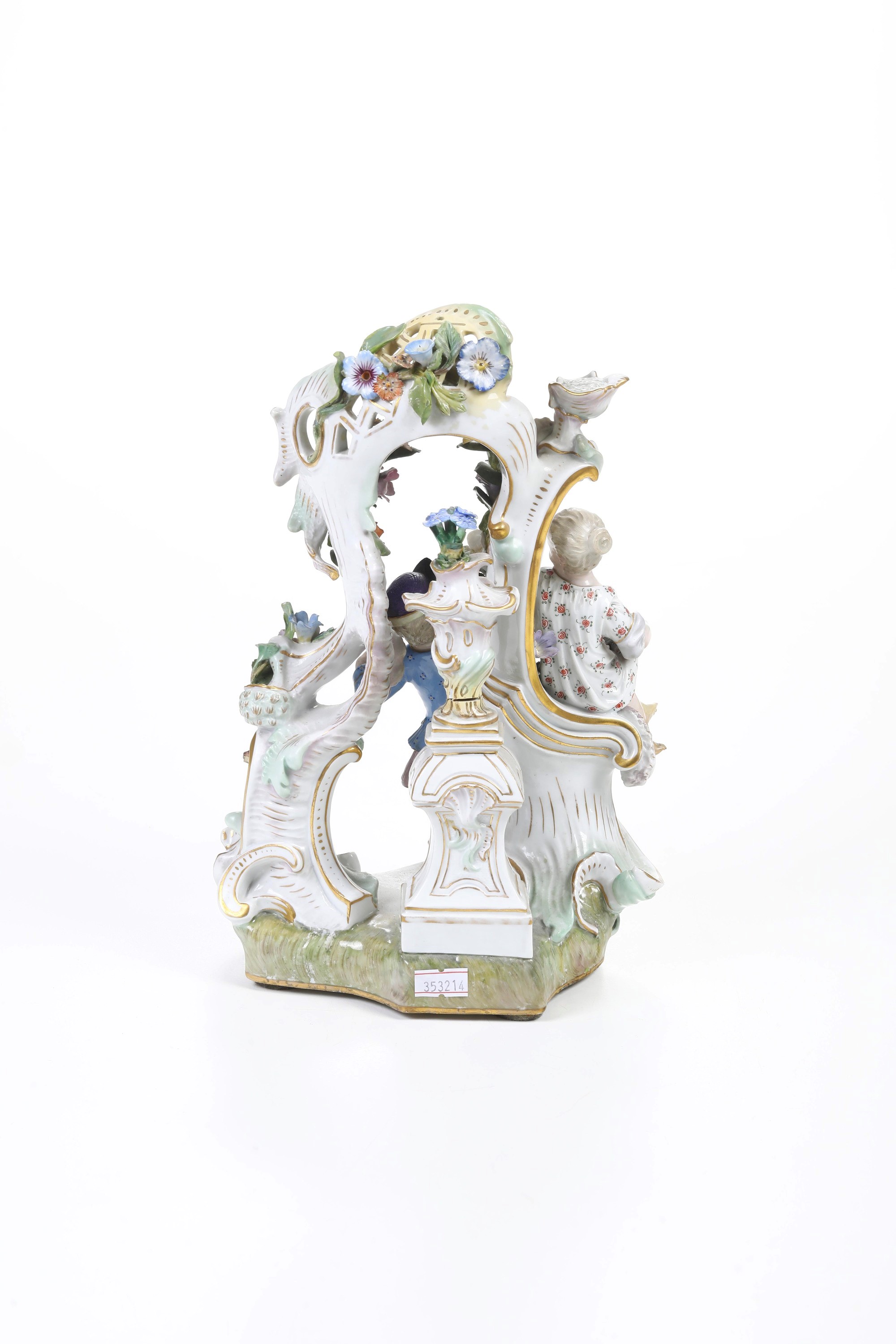 Meissen, Gruppo con bimbi, porcellana, fine XIX secolo