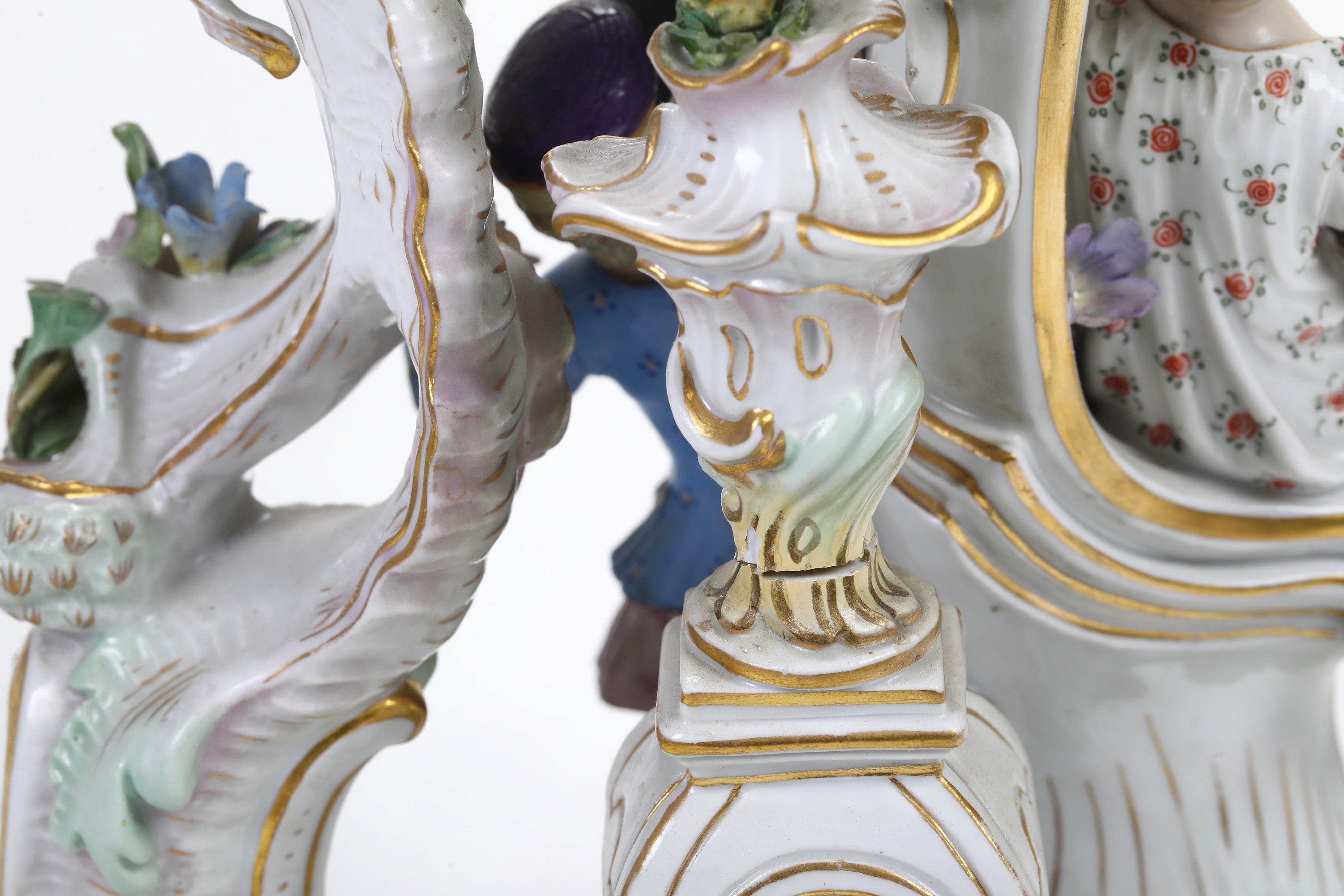 Meissen, Gruppo con bimbi, porcellana, fine XIX secolo