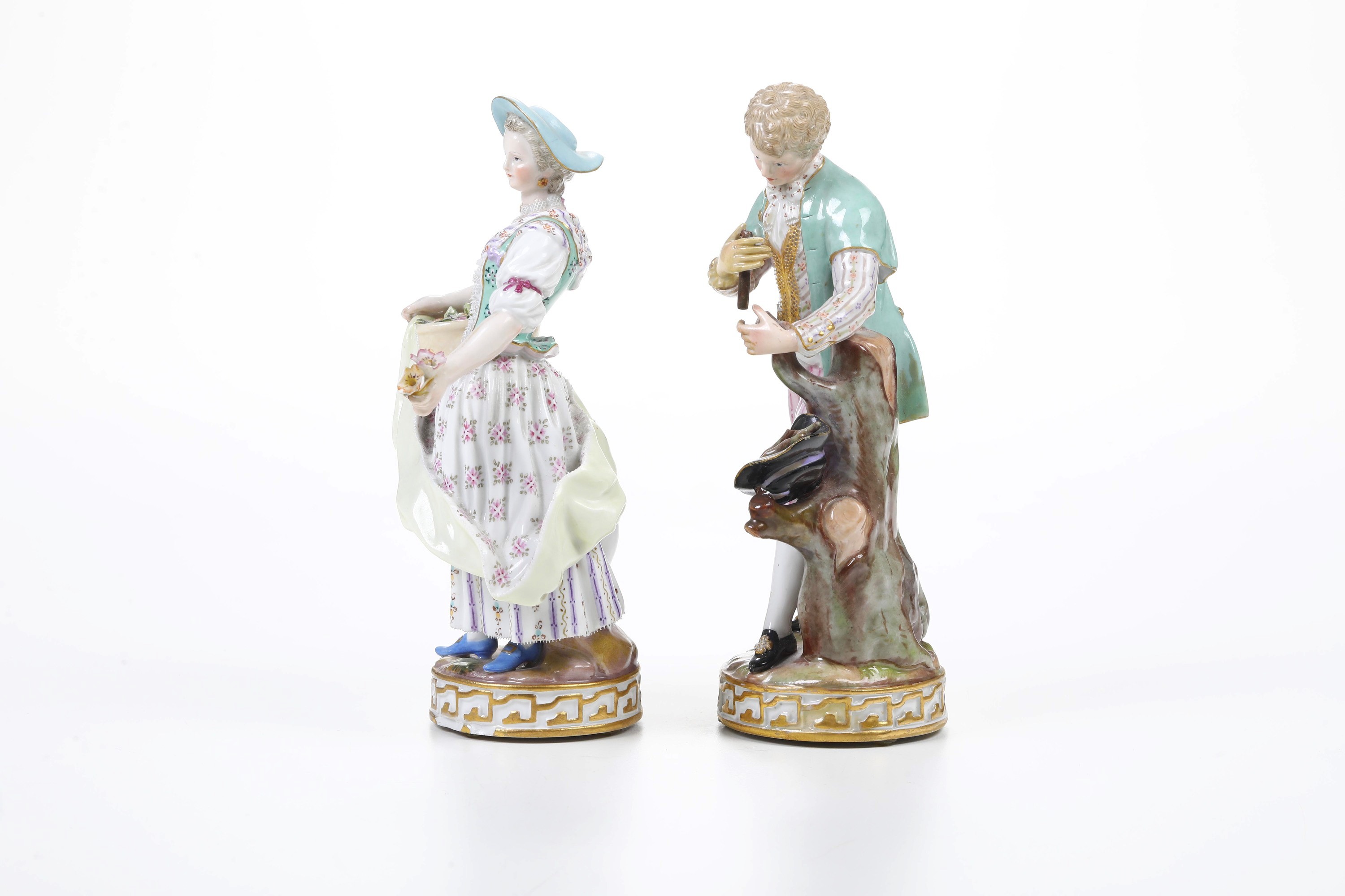 Coppia di figurine. Meissen, 1880-1890 circa.