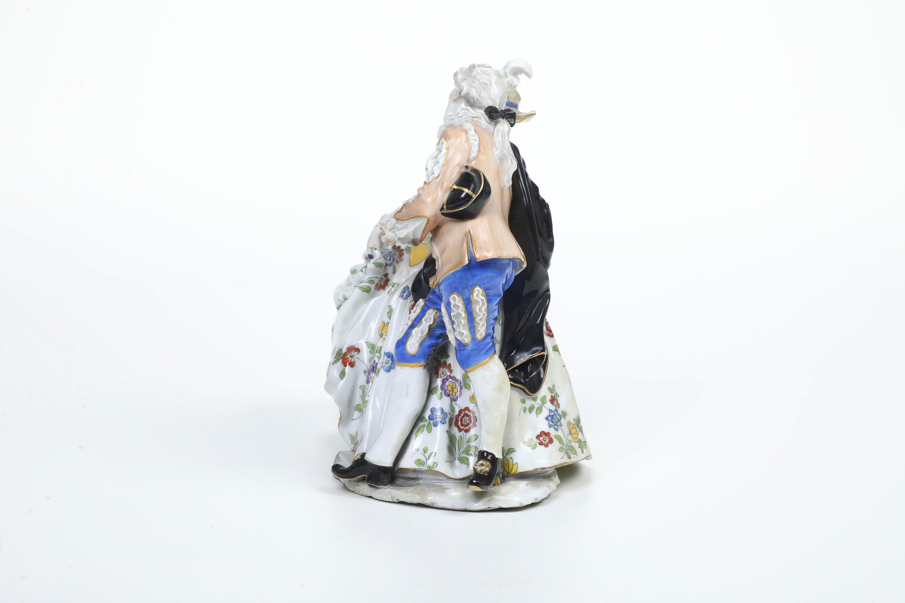 Meissen, Gruppo galante, porcellana, XX secolo