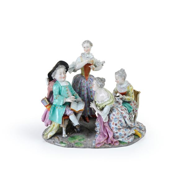 Gruppo galante. Meissen, verso il 1900.
