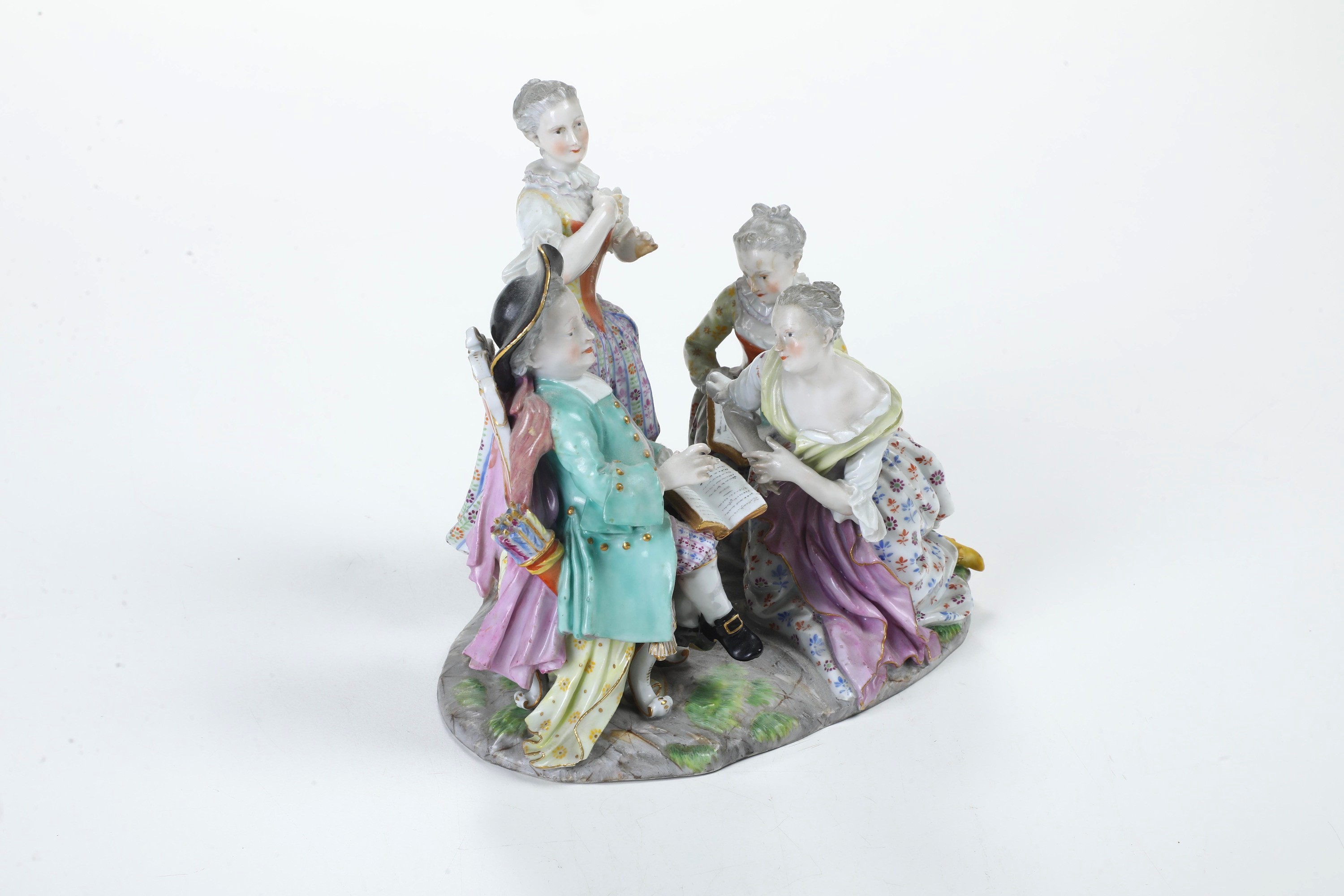Gruppo galante. Meissen, verso il 1900.