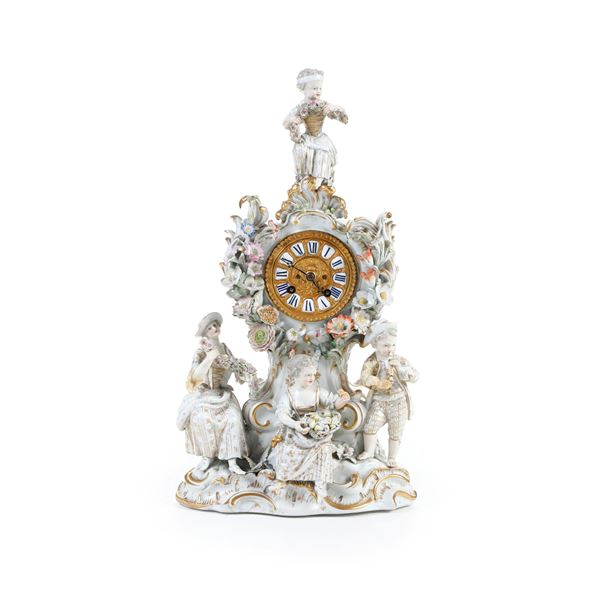 Orologio da camino. Meissen, verso il 1900.