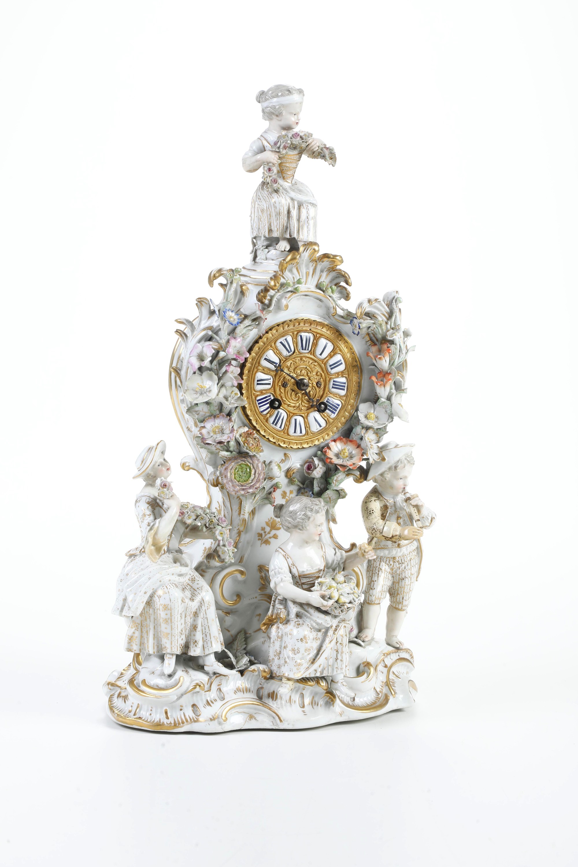 Orologio da camino. Meissen, verso il 1900.