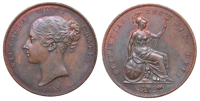 REGNO UNITO. VICTORIA, 1837-1901. Penny 1853.  - Asta Numismatica Light - Cambi Casa d'Aste
