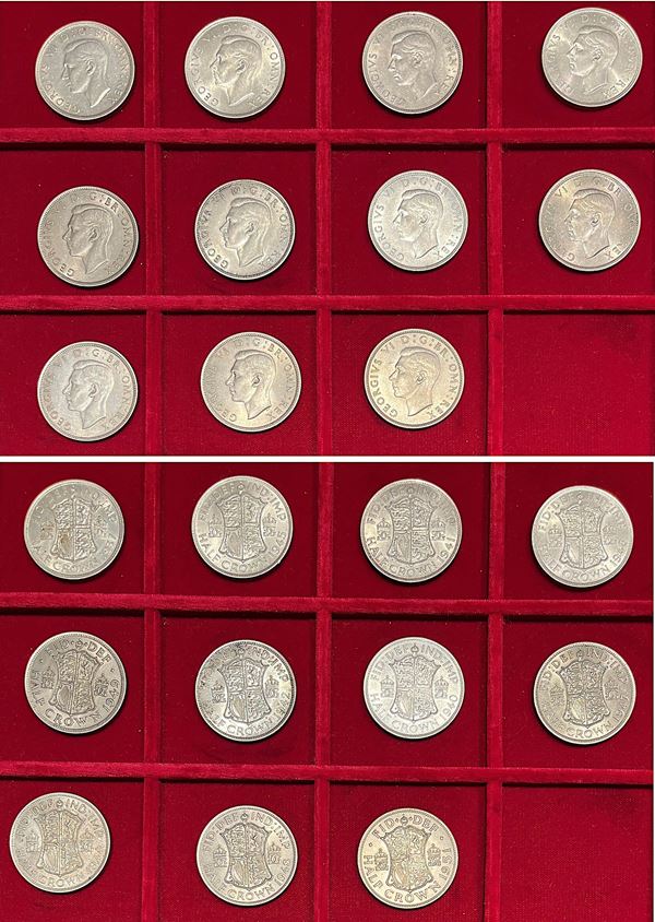 REGNO UNITO. GEORGE VI, 1936-1952. Lotto di undici monete.
