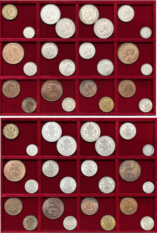 REGNO UNITO. GEORGE VI, 1936-1952. Lotto di 24 monete.