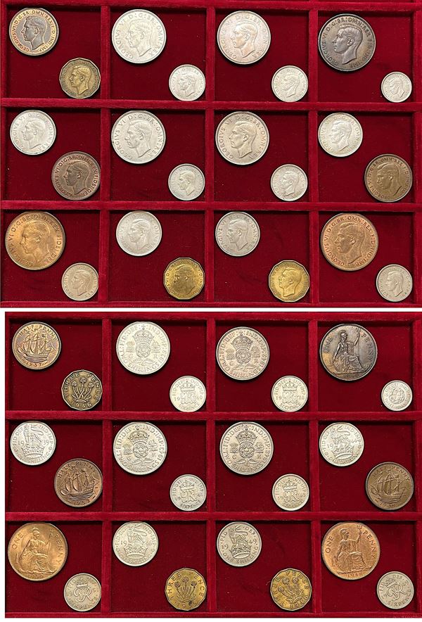REGNO UNITO. GEORGE VI, 1936-1952. Lotto di 24 monete.