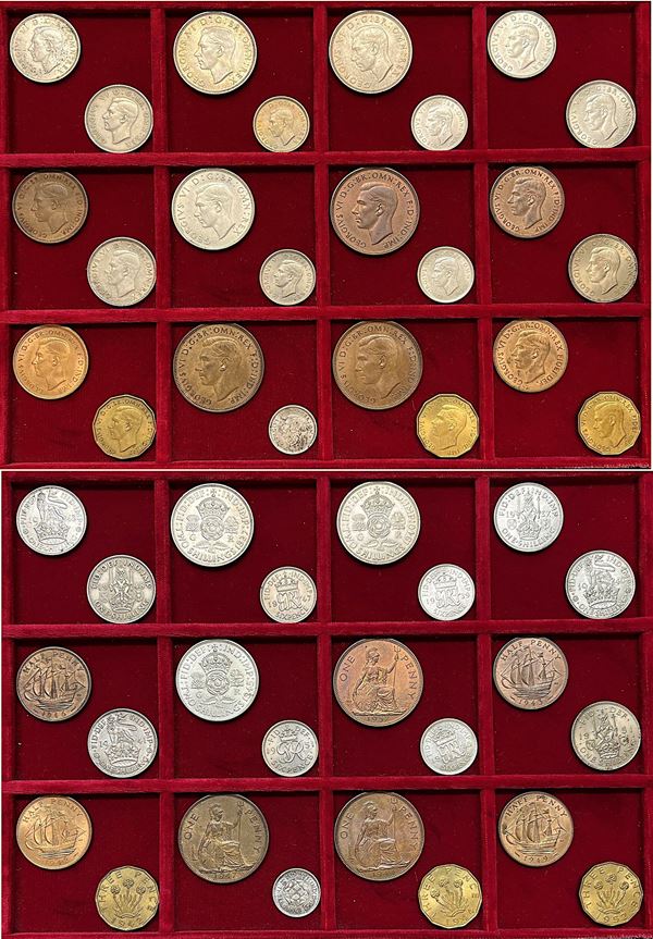 REGNO UNITO. GEORGE VI, 1936-1952. Lotto di 24 monete.