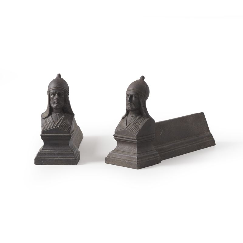 Coppia di alari da camino. Fine XIX-inizi XX secolo  - Auction Antiques - Cambi Casa d'Aste