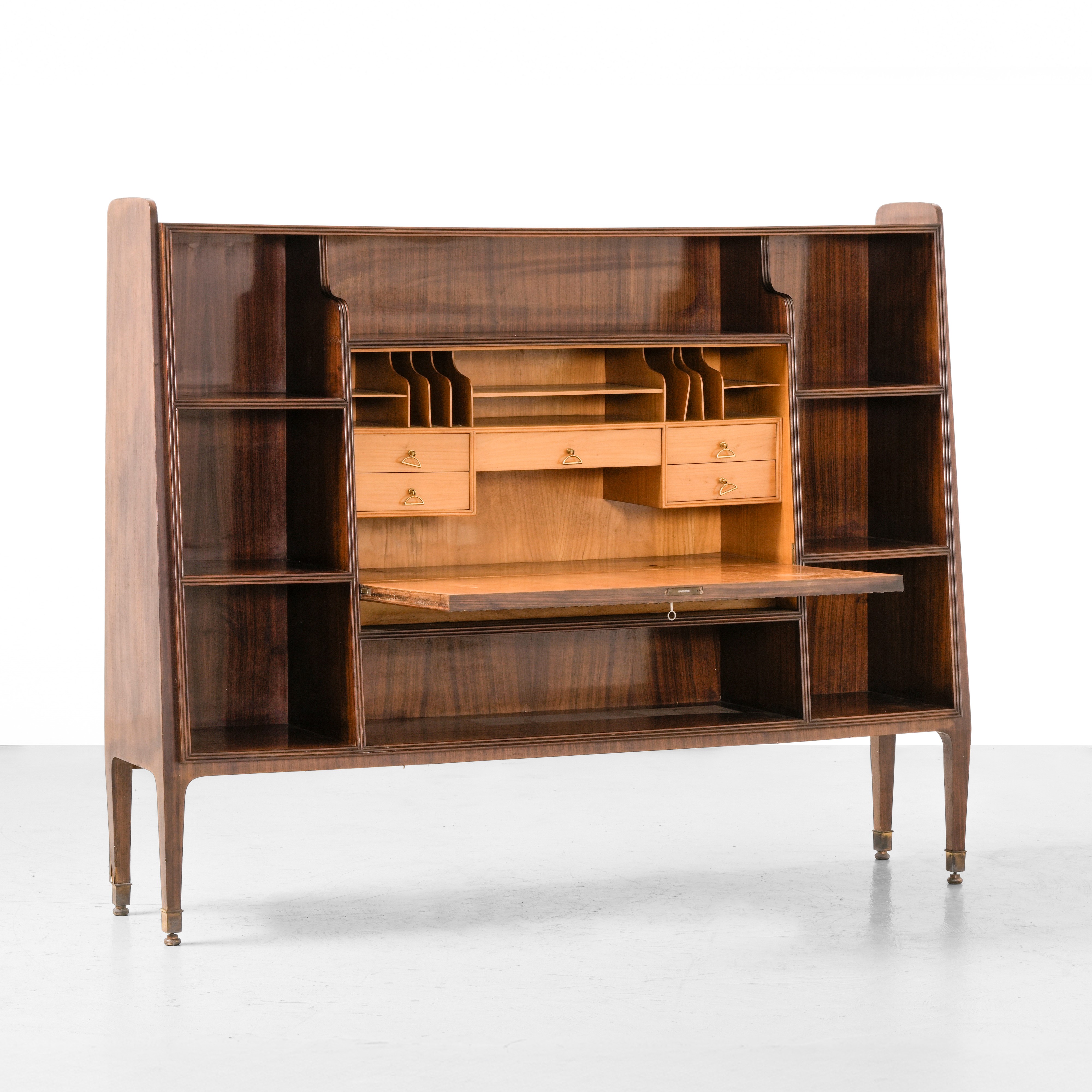 La Permanente di Cantù - Libreria mobile contenitore in legno impiallacciato