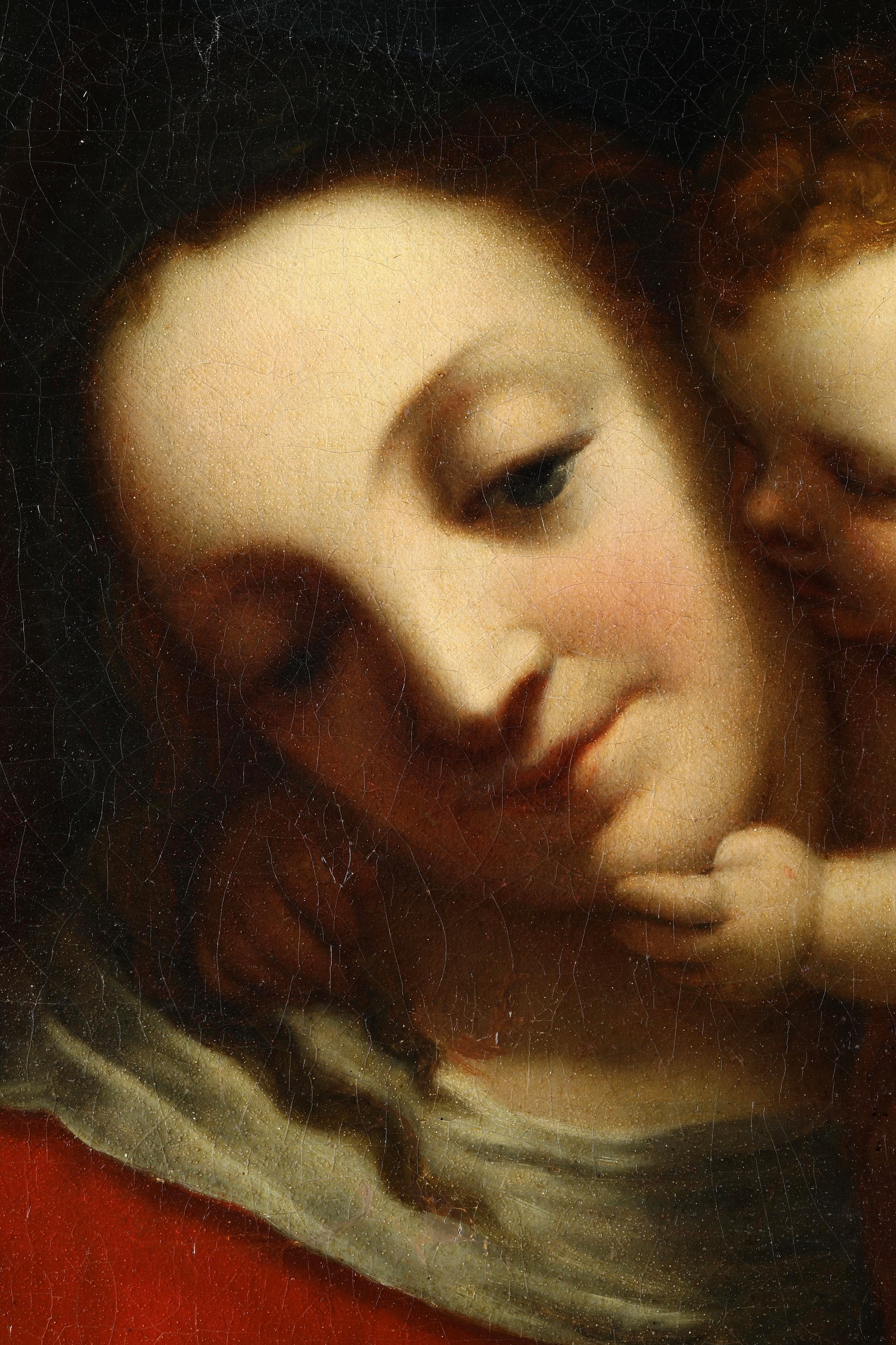 Luca Cambiaso - Madonna con bambino, olio su tela