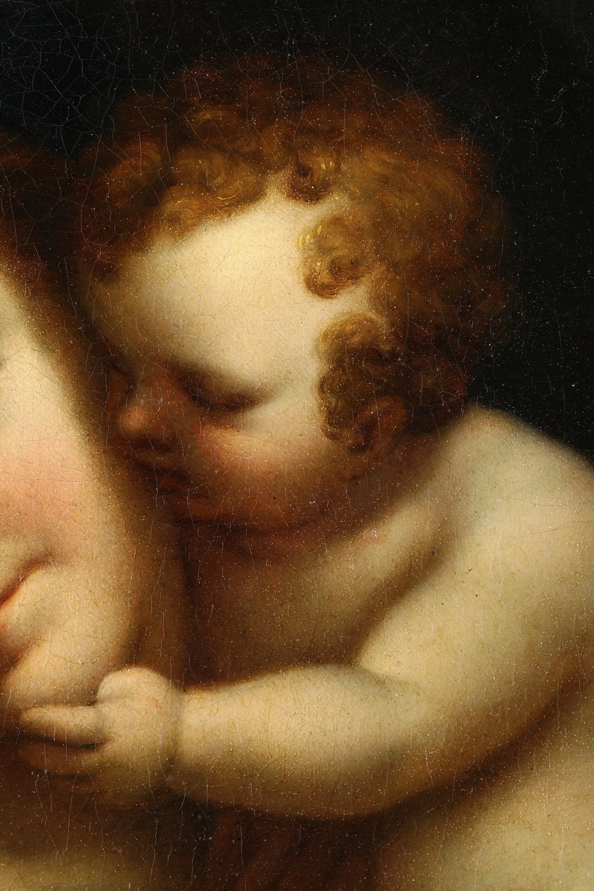 Luca Cambiaso - Madonna con bambino, olio su tela