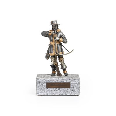 Anna Danesin, Nobilissimo di Amsterdam, scultura in bronzo argentato e dorato con base in marmo