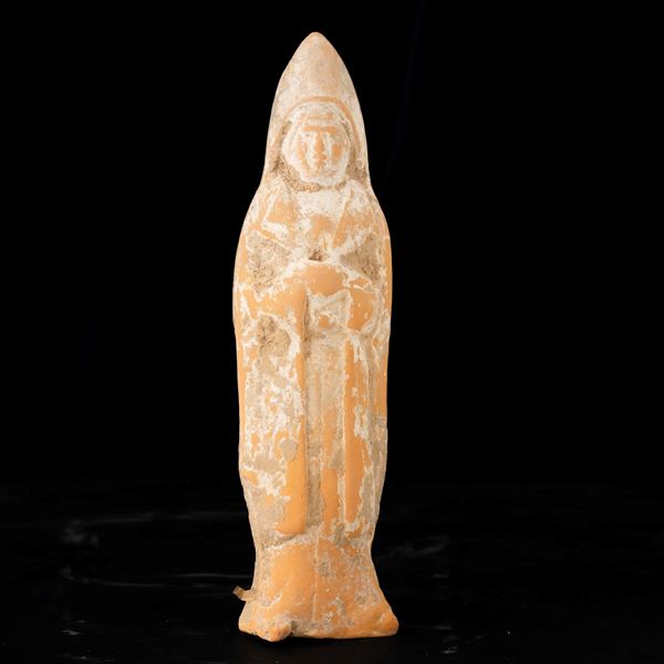Figura di Buddha in terracotta, Cina, Dinastia Tang (618-906)