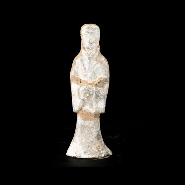 Figura di dignitario in terracotta, Cina, Dinastia Tang (618-906)
