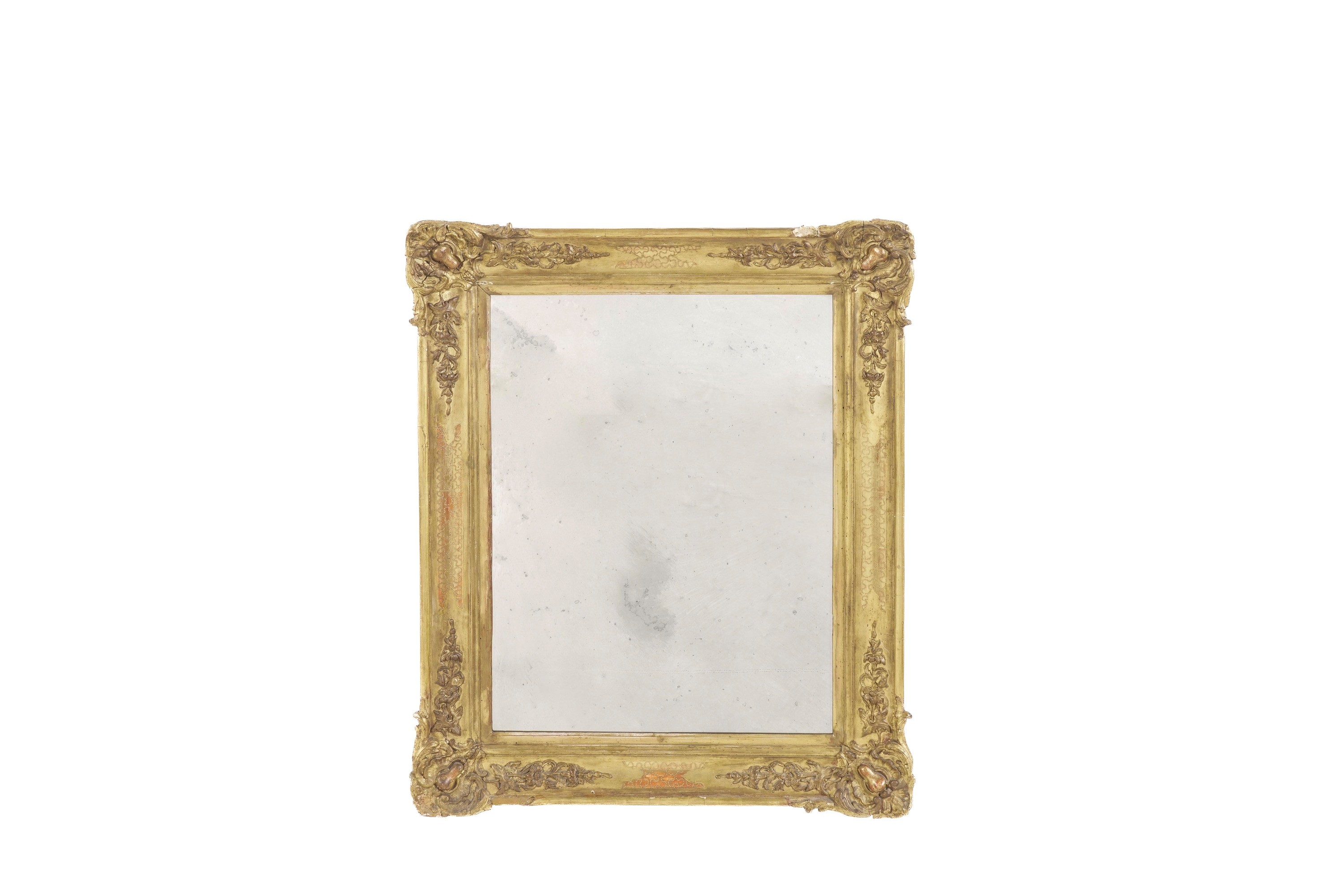Coppia di specchiere in legno dorato, Fine XIX-inizi XX secolo