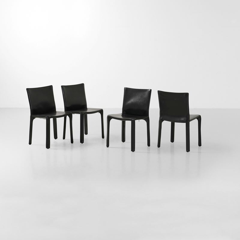 Mario Bellini : Quattro sedie mod. 412 Cab  - Asta Design Lab - Cambi Casa d'Aste